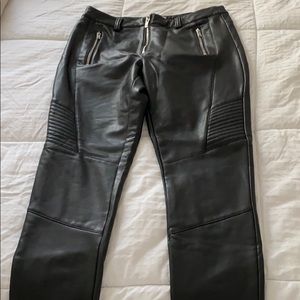 Black leather pants